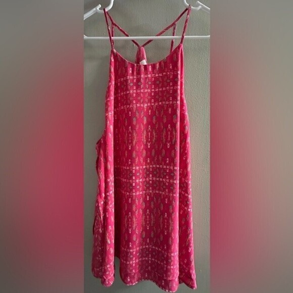 Decree Pink Sleeveless Babydoll Halter Tank Size XL - Picture 4 of 9